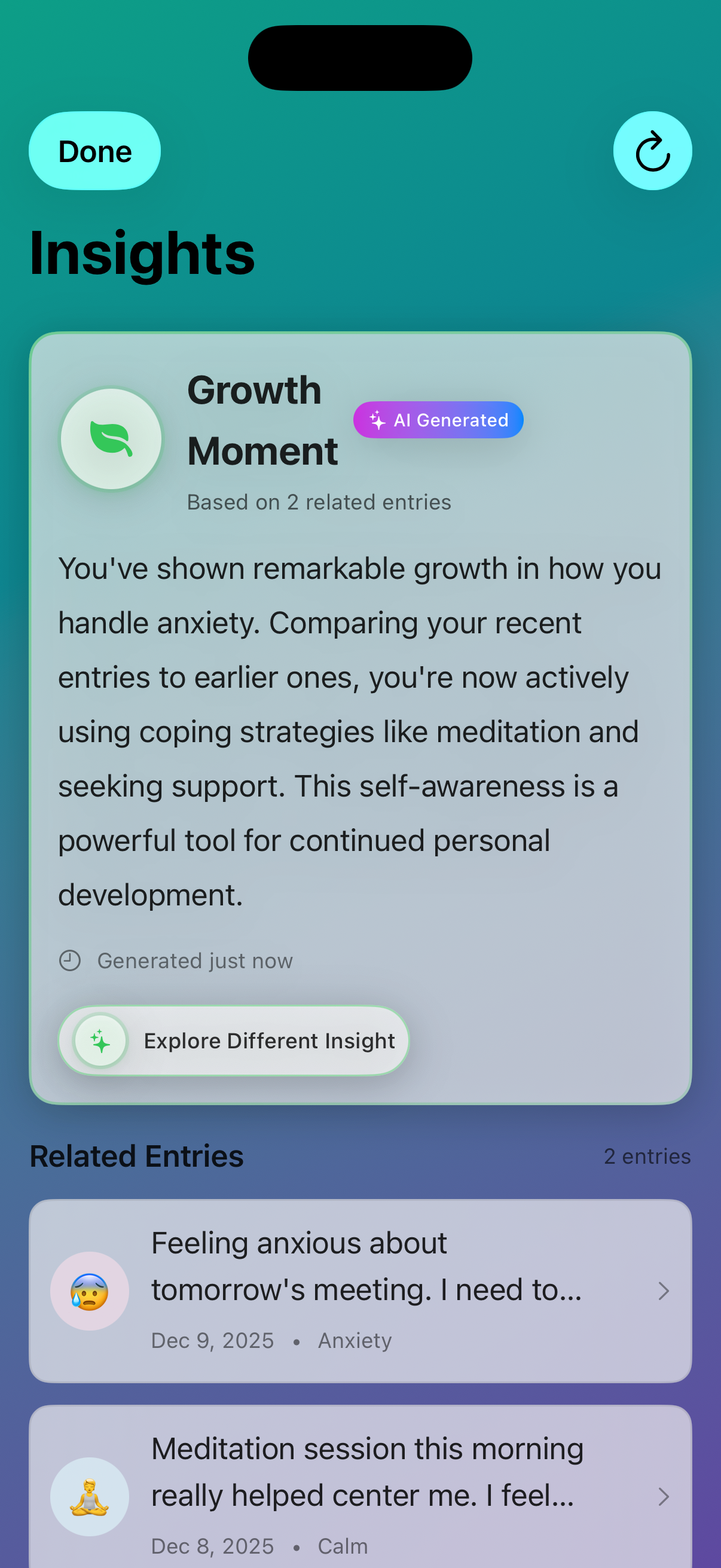 Growth Moment Smart Reflection